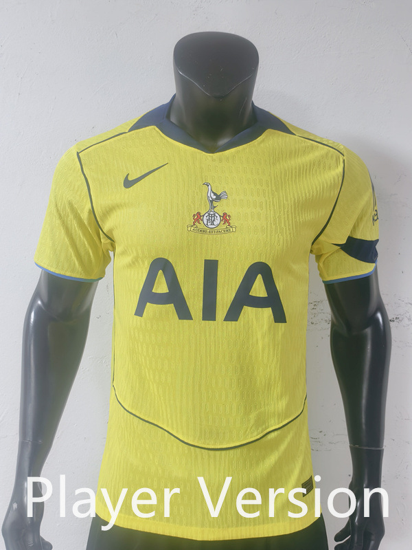 Player Version 2025-2026 Tottenham Hotspur 2nd Away Yellow Thailand Soccer Jersey AAA-0871