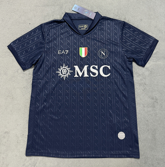 (S-4XL) 2025-2026 Champions League Version Napoli 2nd Away Royal Blue Thailand Soccer Jersey AAA-4506