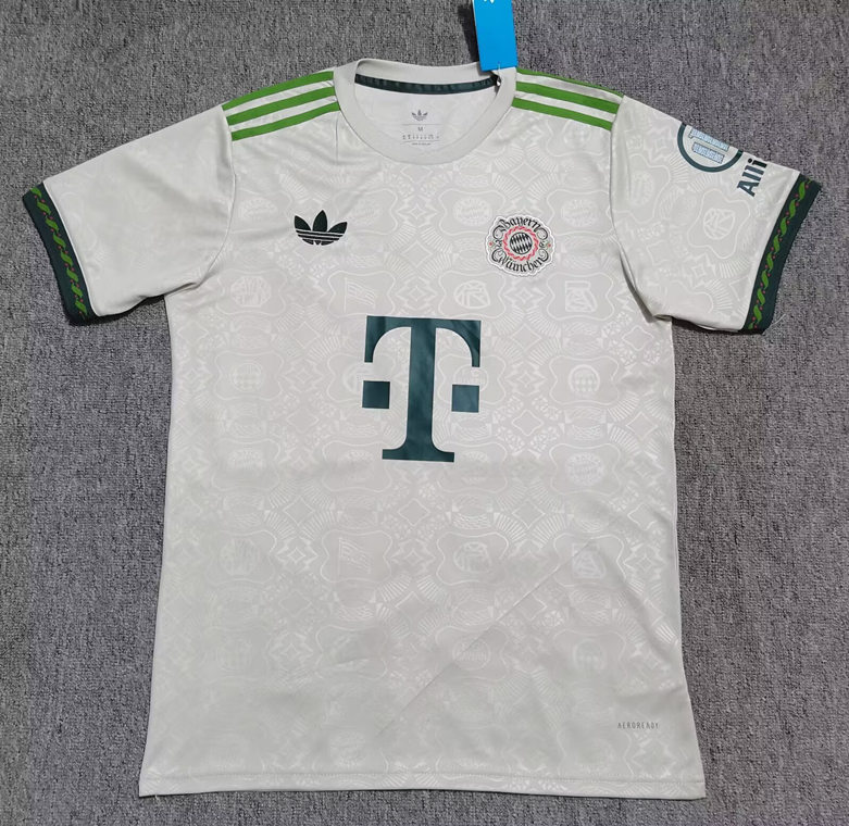 (S-4XL) 2025-2026 Oktoberfest Bayern München Gray&White Thailand Soccer Jersey AAA-5378