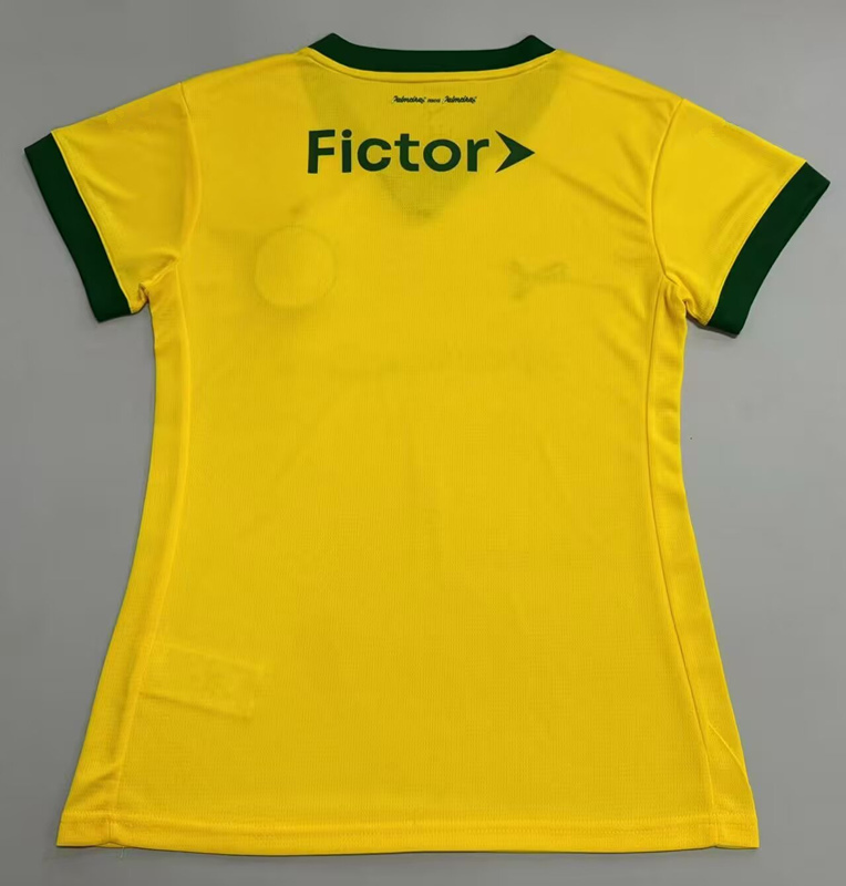 2025-2026 SE Palmeiras 2nd Away Yellow Women Thailand Soccer Jersey AAA-908