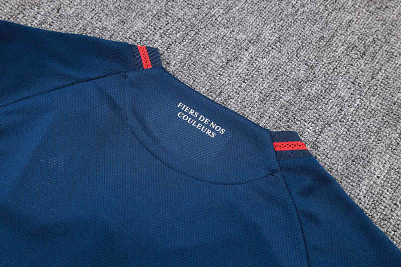 Player Verison 2025-2026 Olympique Lyonnais Royal Blue Thailand short Soccer Tracksuit-9926