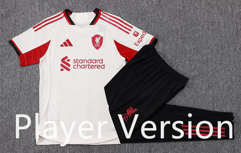 Player Version 2025-2026 Liverpool White Thailand Soccer Tracksuit-9926