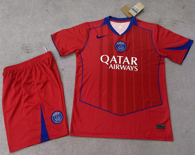 2025-2026 Paris SG 2nd Away Red Soccer Uniform-718