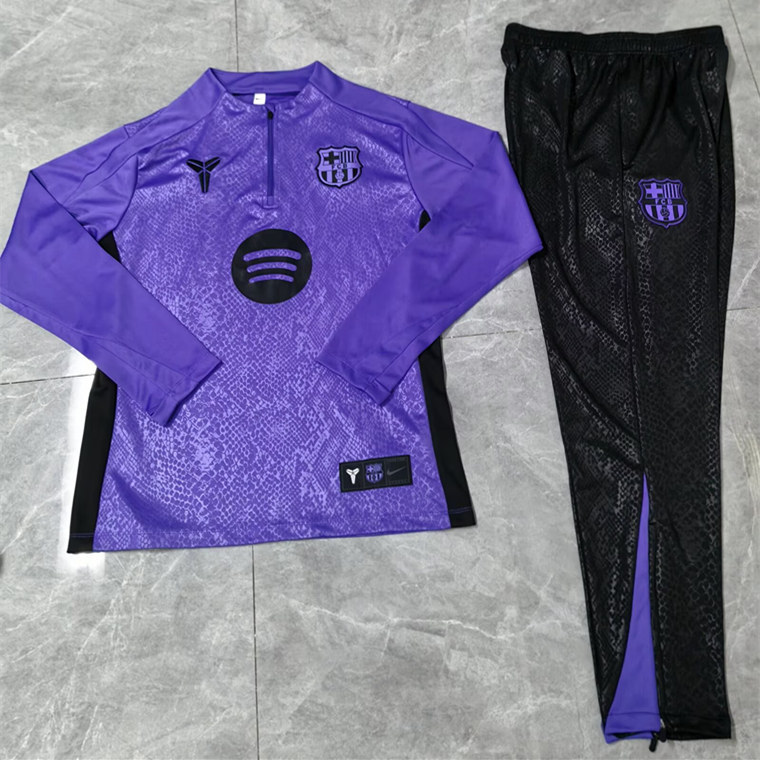 2025-2026 Barcelona Purple Thailand Soccer Tracksuit-411