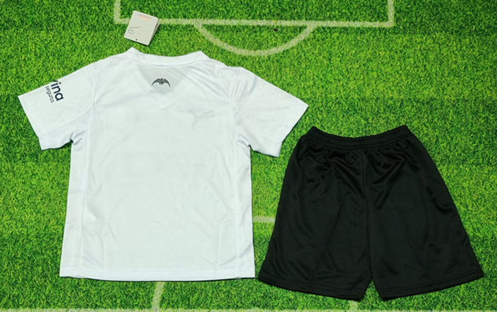 2025-2026 Valencia Home White Kids/Youth Soccer Unifrom-8679