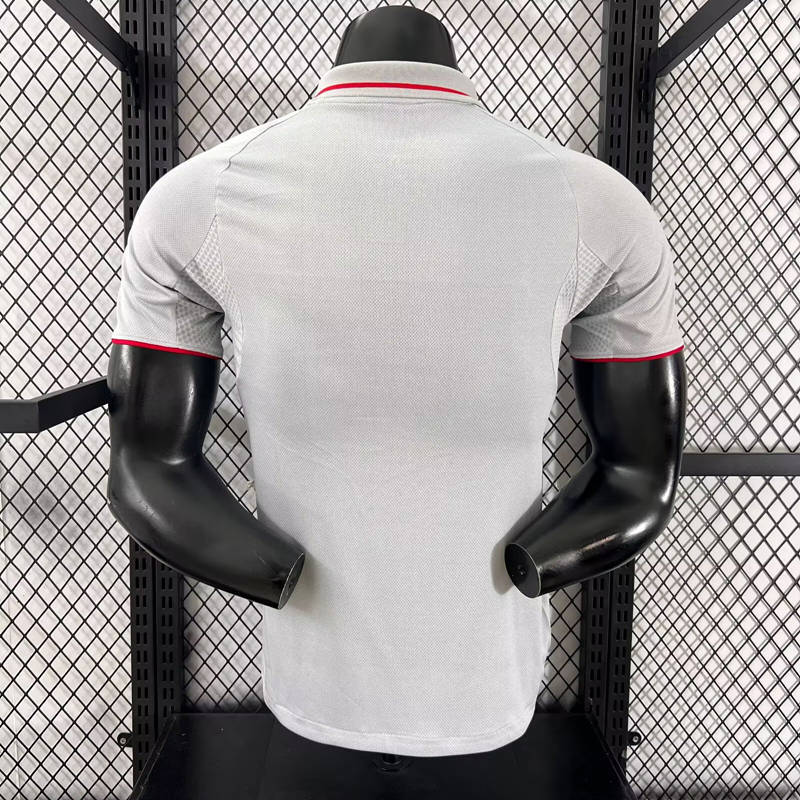 Player Version 2025-2026 Correct Version Olympique Lyonnais Second Away Gray Thailand Soccer Jersey AAA-0871
