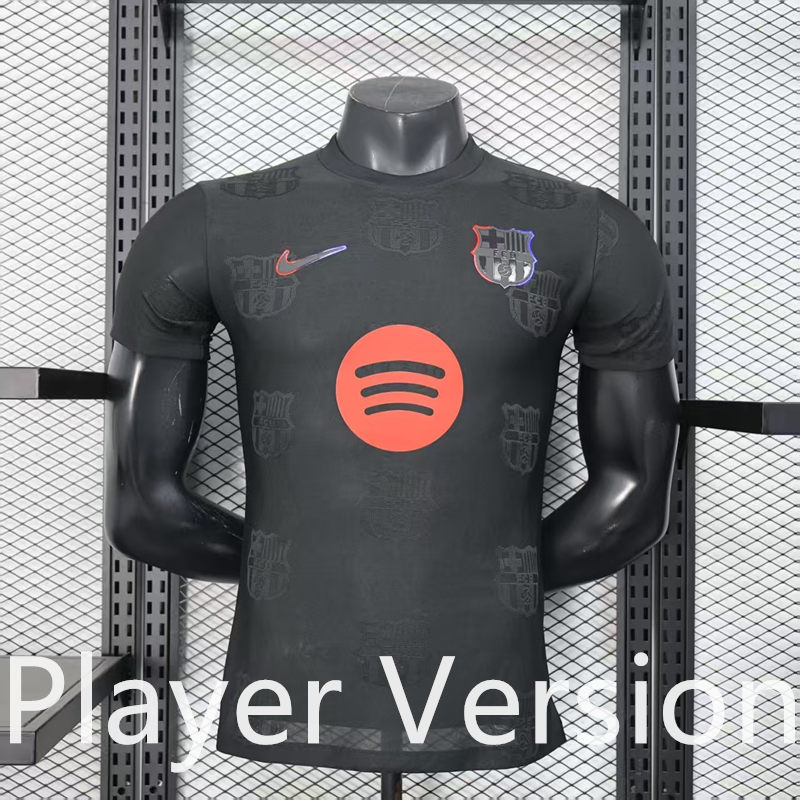 Player Version 2025-2026 Special Version Barcelona Black Thailand Soccer Jersey AAA-888