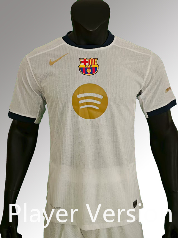 Player Version 2025-2026 Barcelona White Thailand Soccer Jersey AAA-9753