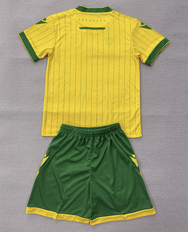 2025-2026 FC Nantes Home Yellow Kids/Youth Soccer Uniform-AY