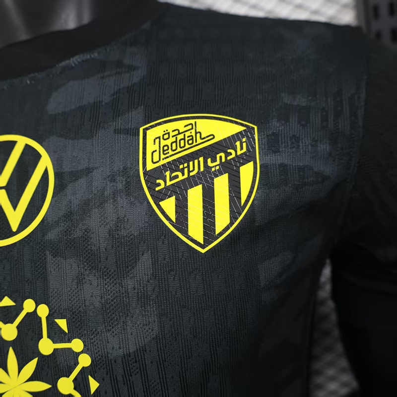Player Version 2025-2026 Al Ittihad Saudi Black Thailand Soccer Jersey AAA-888
