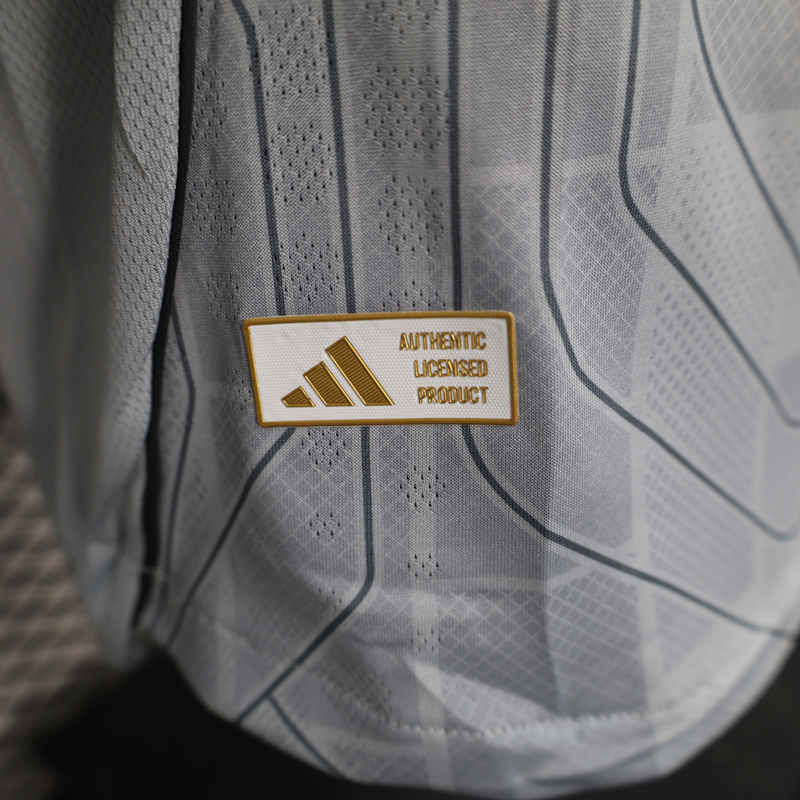 Player Version 2025-2026 Correct Edition Olympique Lyonnais 2nd Away Grey Thailand Soccer Jersey AAA-888