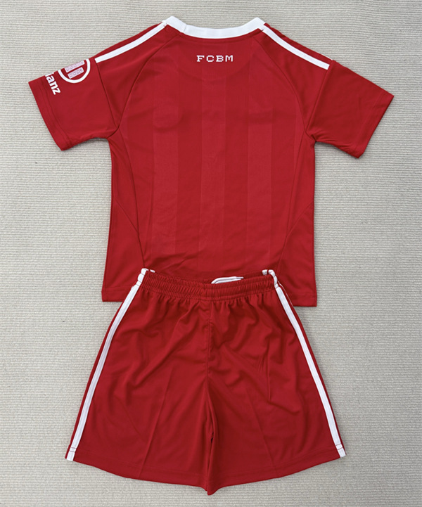 2025-2026 Bayern München Goalkeeper Red Kids/Youth Soccer Uniform-AY