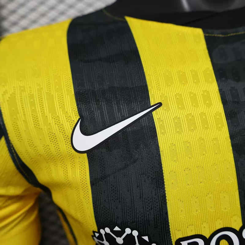 Player Version 2025-2026 New Ad Al Ittihad Saudi Home Yellow&Black Thailand Soccer Jersey AAA-888