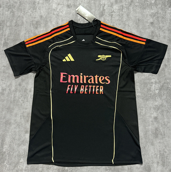 (S-4XL) 2025-2026 Joint Arsenal Black Thailand Soccer Jersey AAA-4506