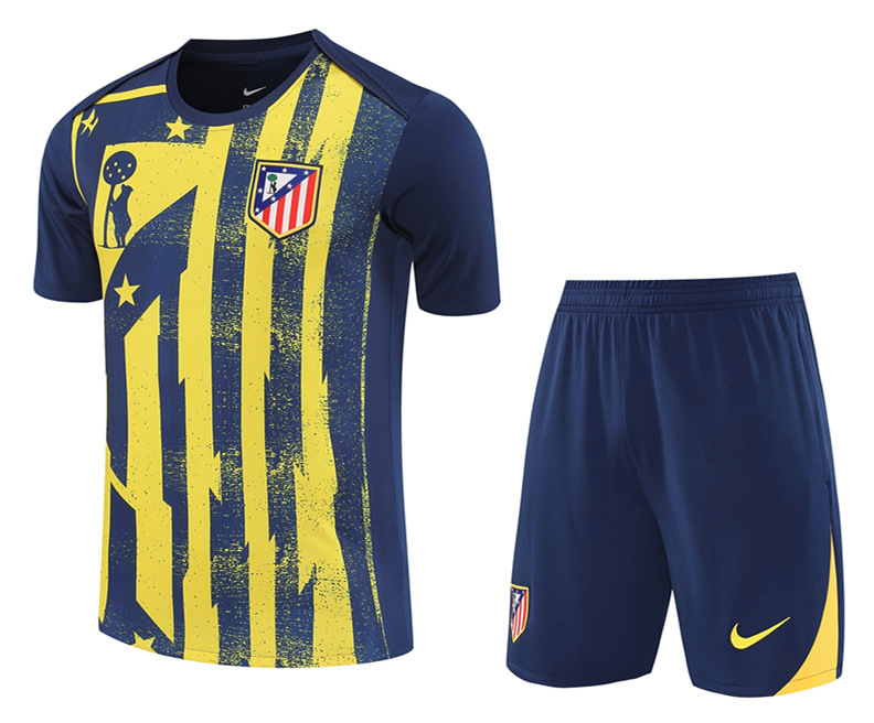 2025-2026 Atlético Madrid Blue&Yellow Training Soccer Uniform-418