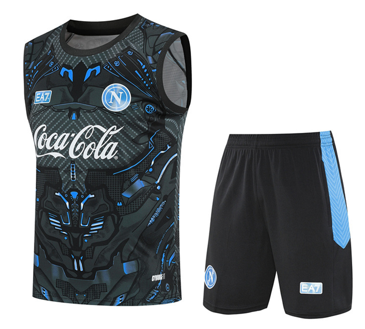 2025-2026 Napoli Black Thailand Training Vest Soccer Jersey Uniform-418