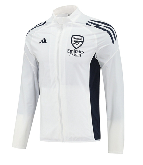 (S-3XL) 2025-2026 Arsenal White Thailand Soccer Trench Coat-LH