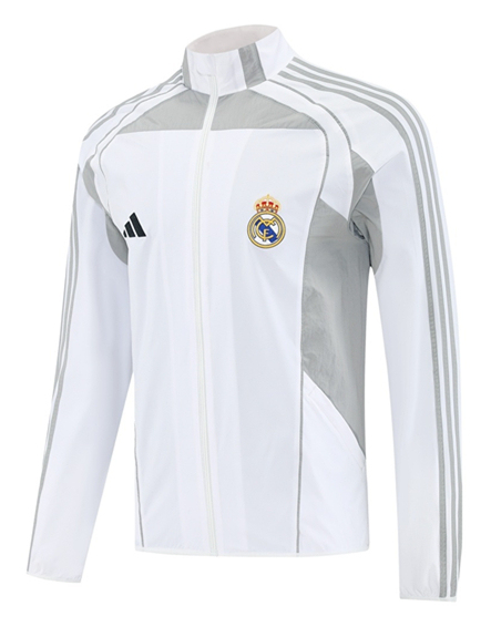 (S-3XL) 2025-2026 Real Madrid White Thailand Trench Coats -LH