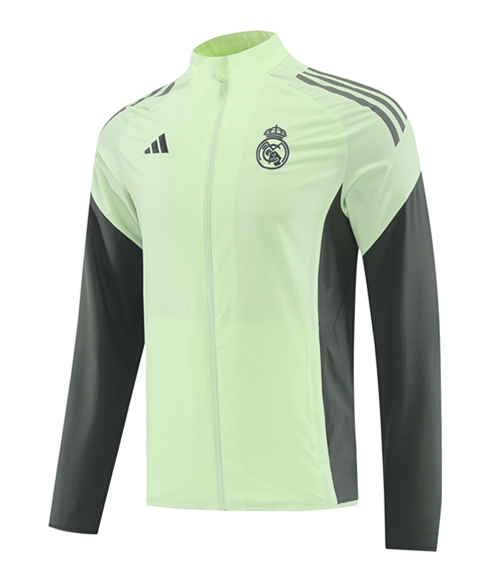 (S-3XL) 2025-2026 Real Madrid Light Green Thailand Trench Coats -LH