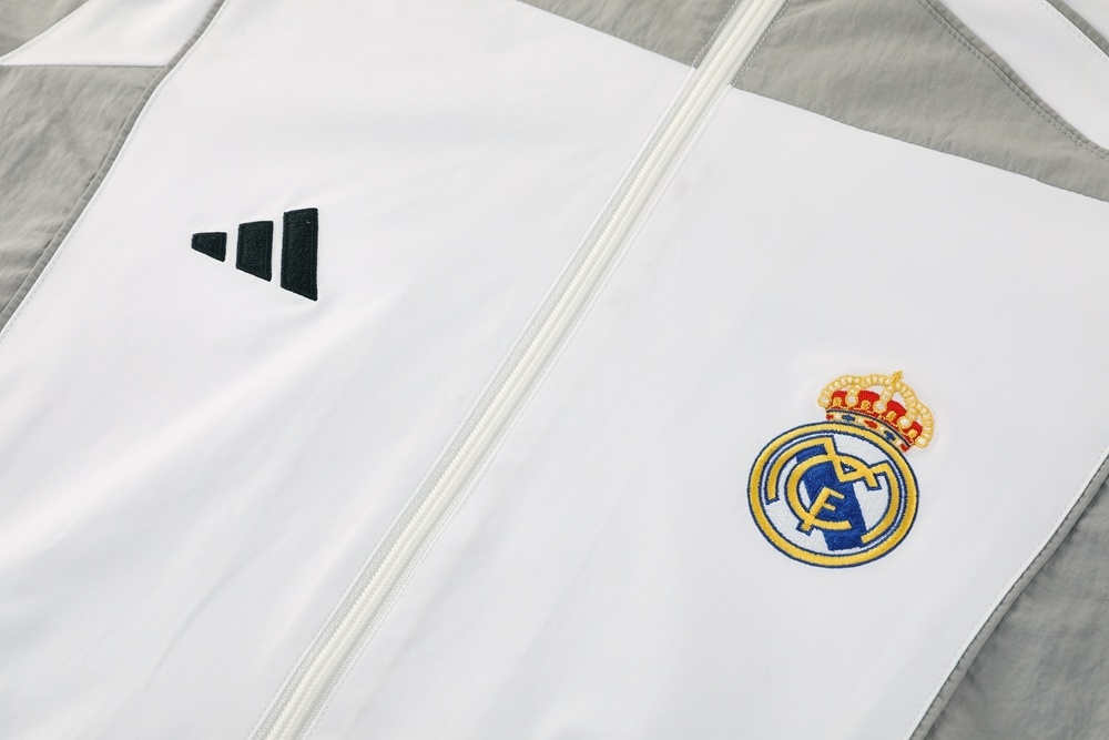 (S-3XL) 2025-2026 Real Madrid White Thailand Trench Coats -LH