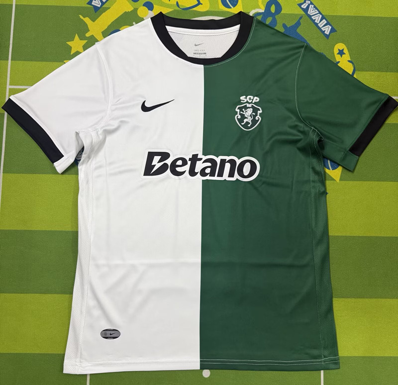 (S-4XL) 2025-2026 Commemorative Version Sporting Clube de Portugal Goalkeeper White&Green Thailand Soccer Jersey AAA-5303