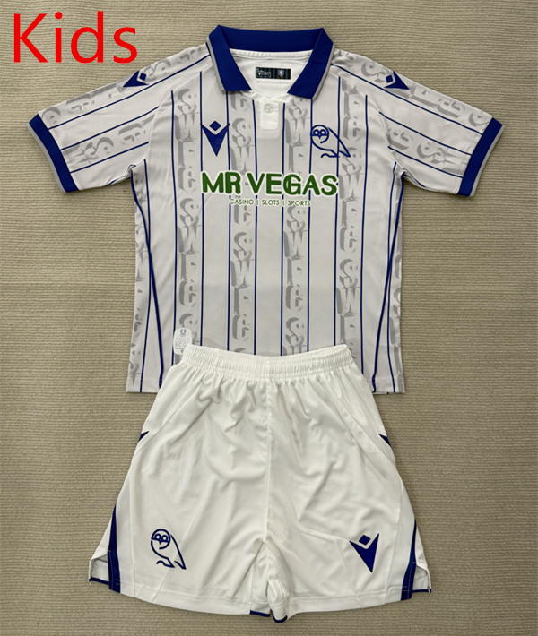2025-2026 Sheffield United Away Grey&White Kids/Youth Soccer Uniform-AY