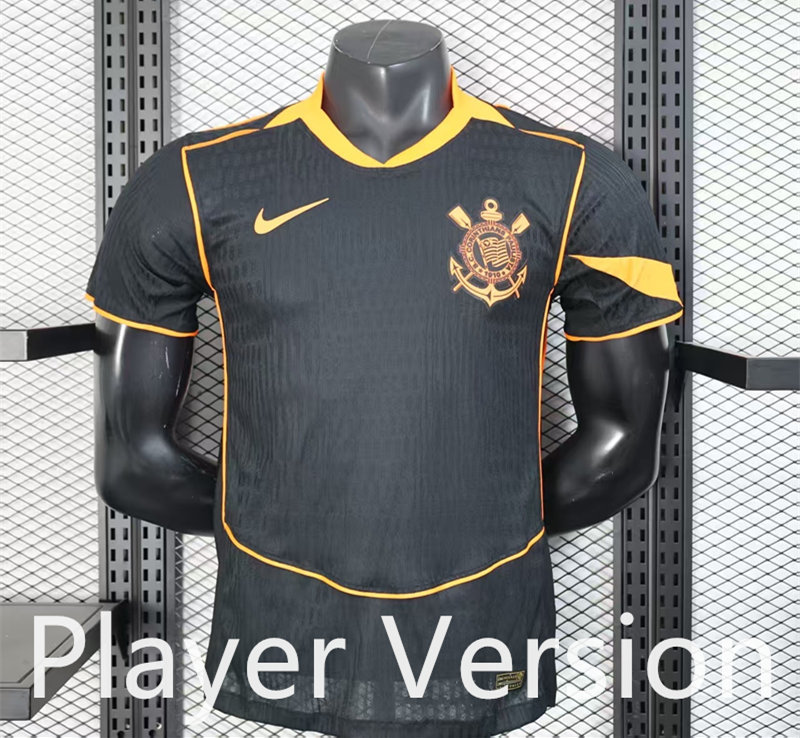 Player Version 2025-2026 Corinthians 2nd Away Black Thailand Soccer Jersey-888