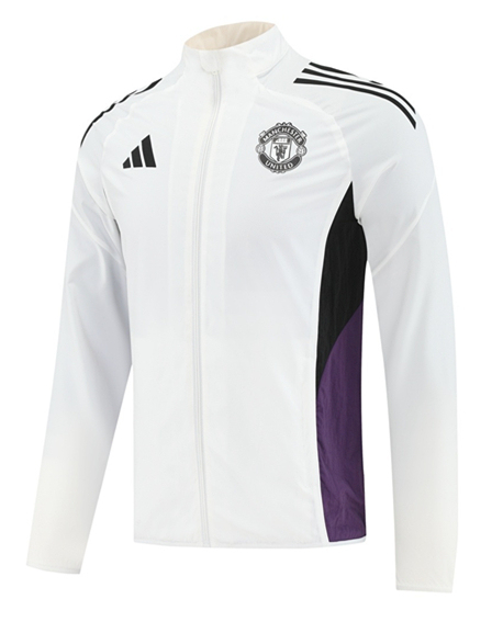 (S-3XL) 2025-2026 Manchester United White Thailand Soccer Trench Coats-LH