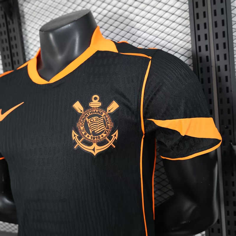 Player Version 2025-2026 Corinthians 2nd Away Black Thailand Soccer Jersey-888