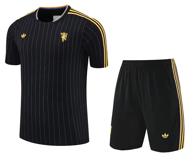 2025-2026 Manchester United Black Thailand Soccer Uniform-418