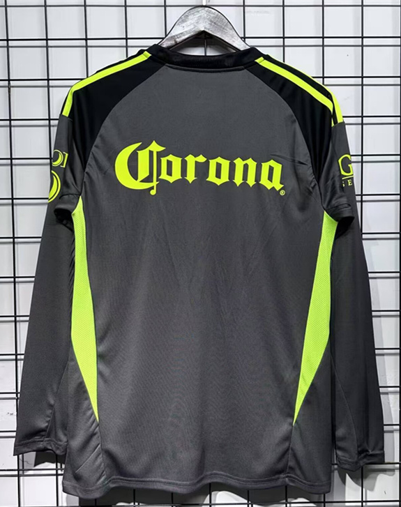 2025-2026 Club America Goalkeeper Grey&Black LS Thailand Soccer Jersey AAA-GB