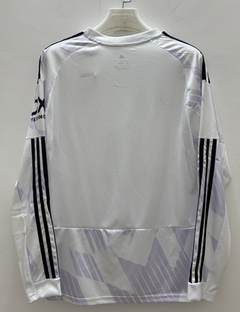 (S-4XL) 2025-2026 Manchester United Away White&Purple LS Thailand Soccer Jersey AAA-9268