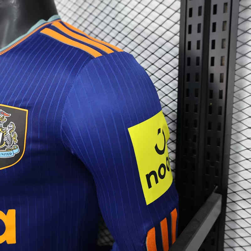 Player Version 2025-2026 Newcastle United 2nd Away Blue LS Thailand Soccer Jersey AAA-888
