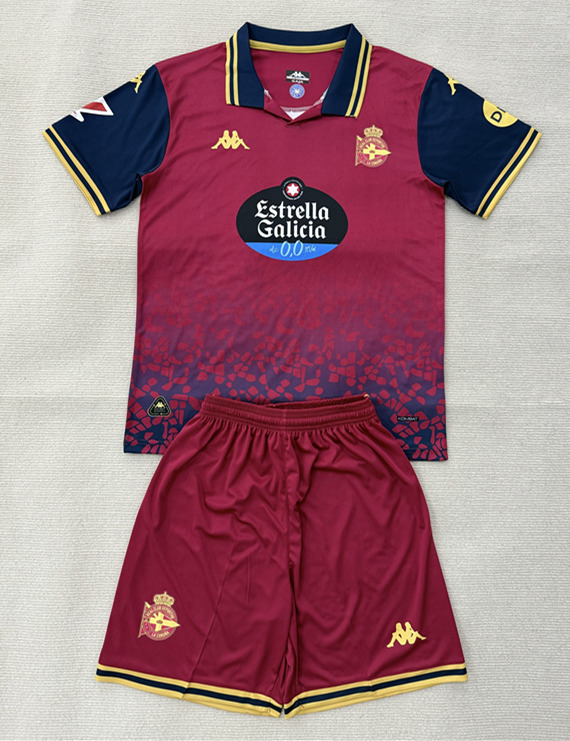 2025-2026 Deportivo La Coruña Away Red Soccer Uniform-AY