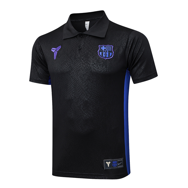 2025-2026 Steel Stamped Barcelona Black Thailand Polo Shirt-815