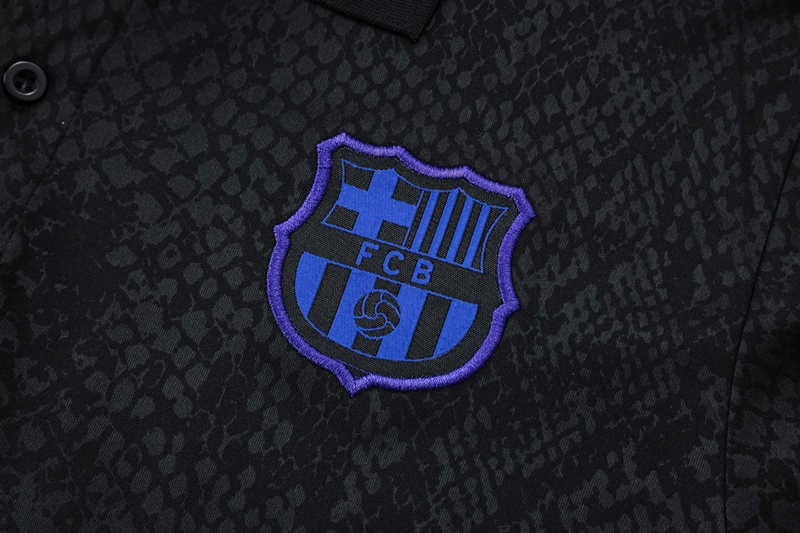2025-2026 Steel Stamped Barcelona Black Thailand Polo Shirt-815