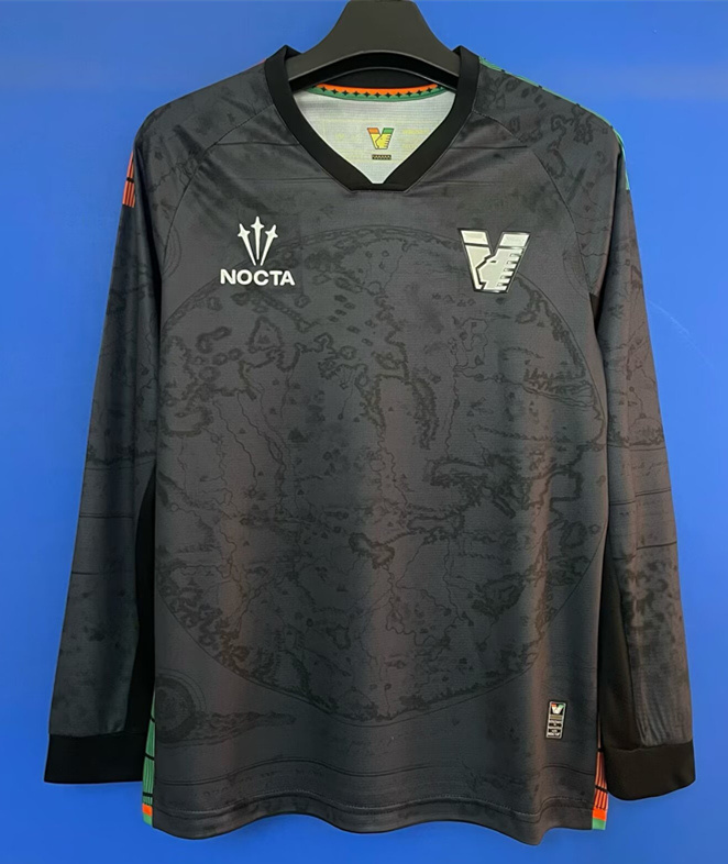 2025-2026 Venezia FC Home Black LS Thailand Soccer Jersey AAA-2071