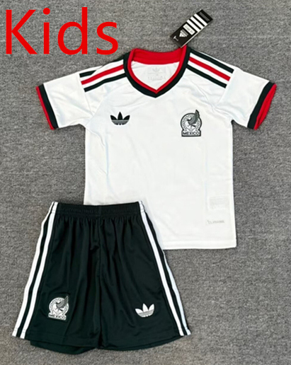 2025-2026 Mexico Away White Kids/Youth Soccer Uniform-4247