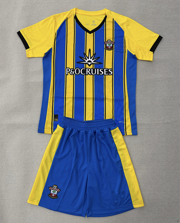 2025-2026 Southampton Away Blue&Yellow Soccer Uniform-AY