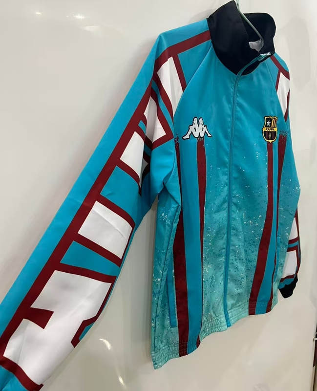 2025-2026 Barcelona Kappa Casual Single-sided Embroidered Soccer Trench Coat-0255