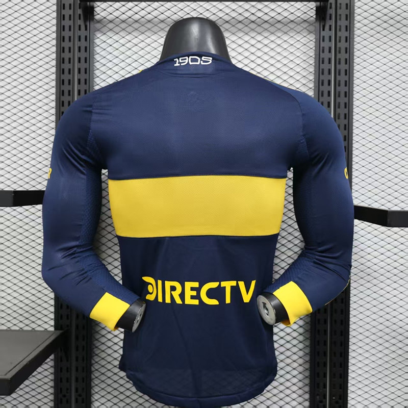 Player Version 2025-2026 Boca Juniors Blue LS Thailand Soccer Jersey AAA-888