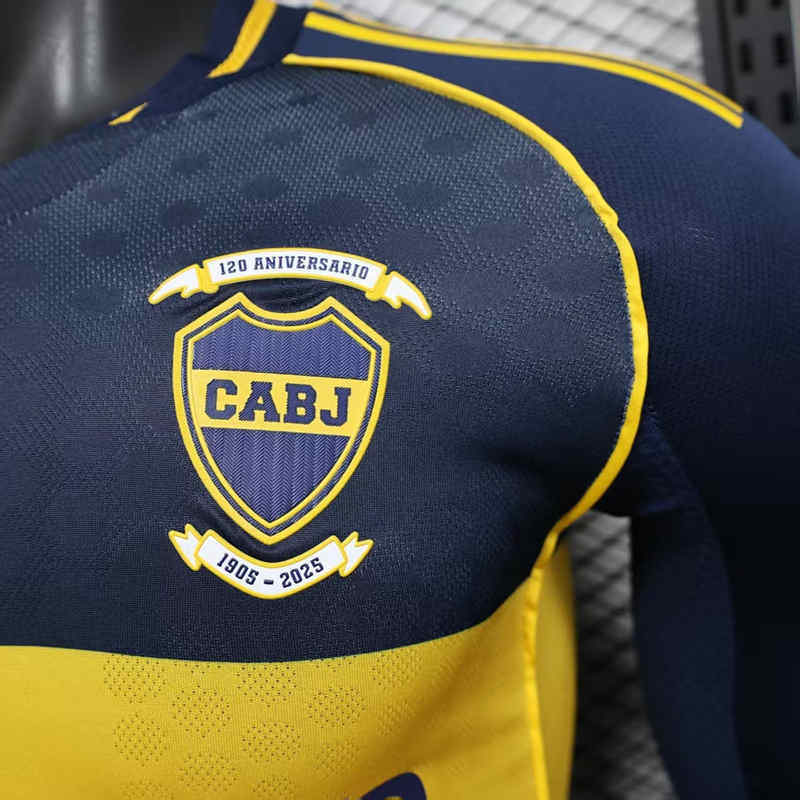 Player Version 2025-2026 Boca Juniors Blue LS Thailand Soccer Jersey AAA-888