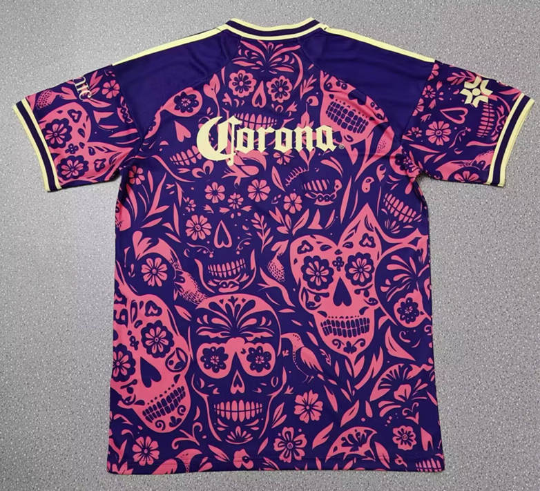 (S-4XL) 2025-2026 Halloween Version Club América Pink&Blue Thailand Soccer Jersey-2483
