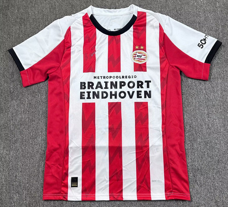 2025-2026 Correct Version PSV Eindhoven Home Red&White Thailand Soccer Jersey AAA-0388