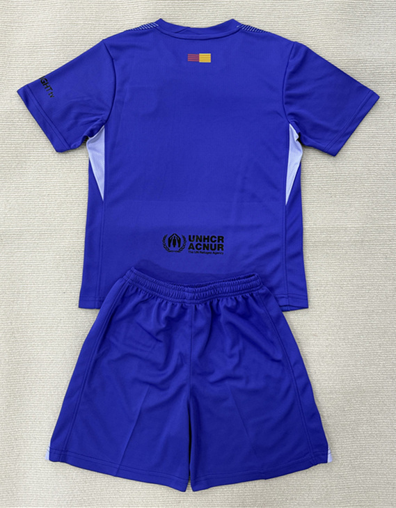 2025-2026 Barcelona Goalkeeper Purple Kids/Youth Soccer Uniform-AY