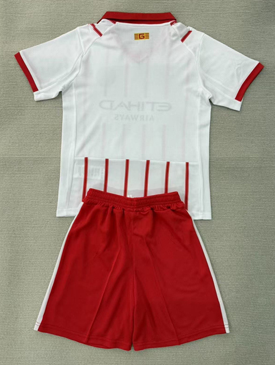 2025-2026 Girona FC Home Red&White Kids/Youth Soccer Uniform-AY