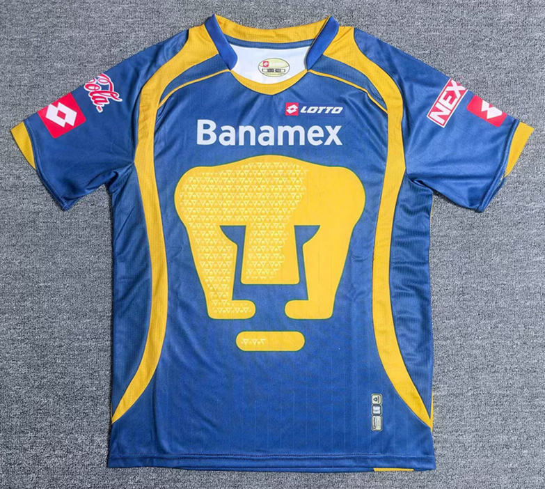 Retro Version 2008-2009 PA UNAM Away Blue Thailand Soccer Jersey AAA-912