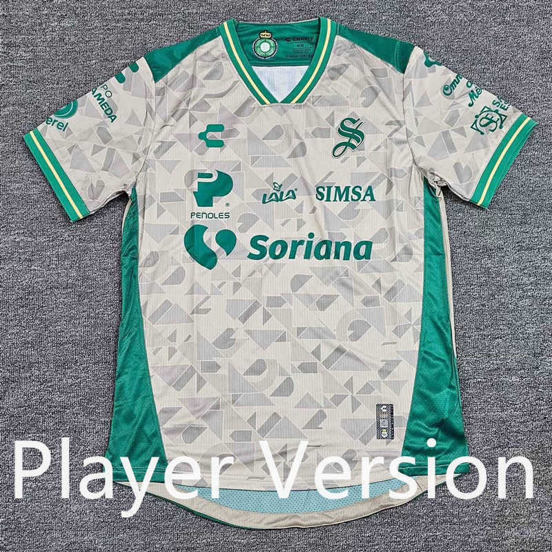 (S-4XL) Player Version 2025-2026 Santos Laguna Away Light Grey Thailand Soccer Jersey AAA-912