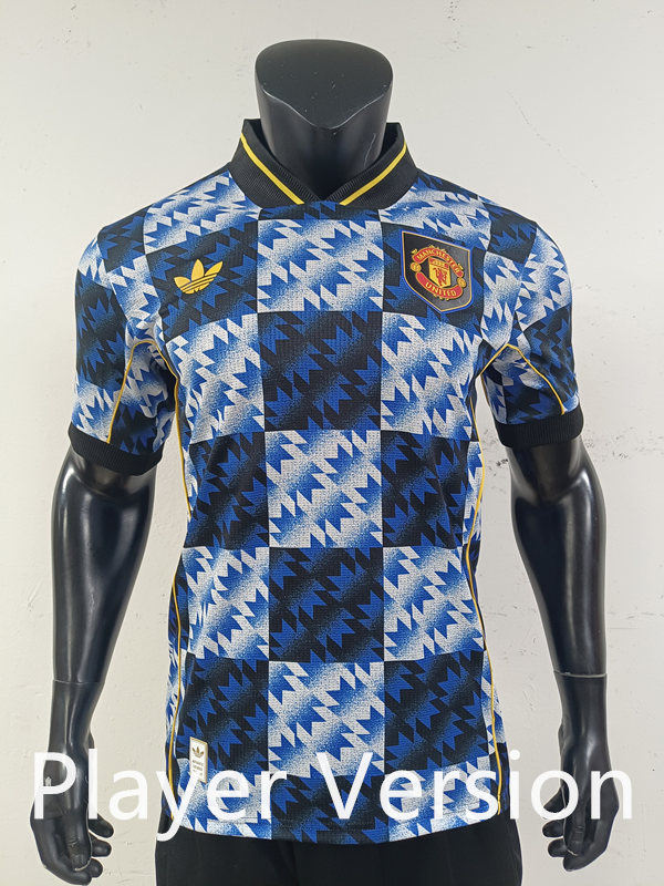 Player Version 2025-2026 Retro Manchester United Blue Thailand Soccer Jersey-0871