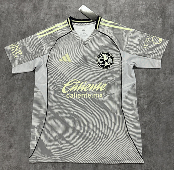 (S-4XL) 2025-2026 Club America 2nd Away Grey Thailand Soccer Jersey AAA-4506